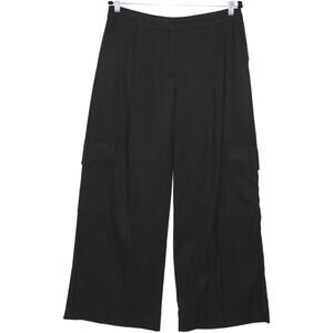 KOTON Arzu Sabanci Wide Leg Black Pants Size EU 42 Large